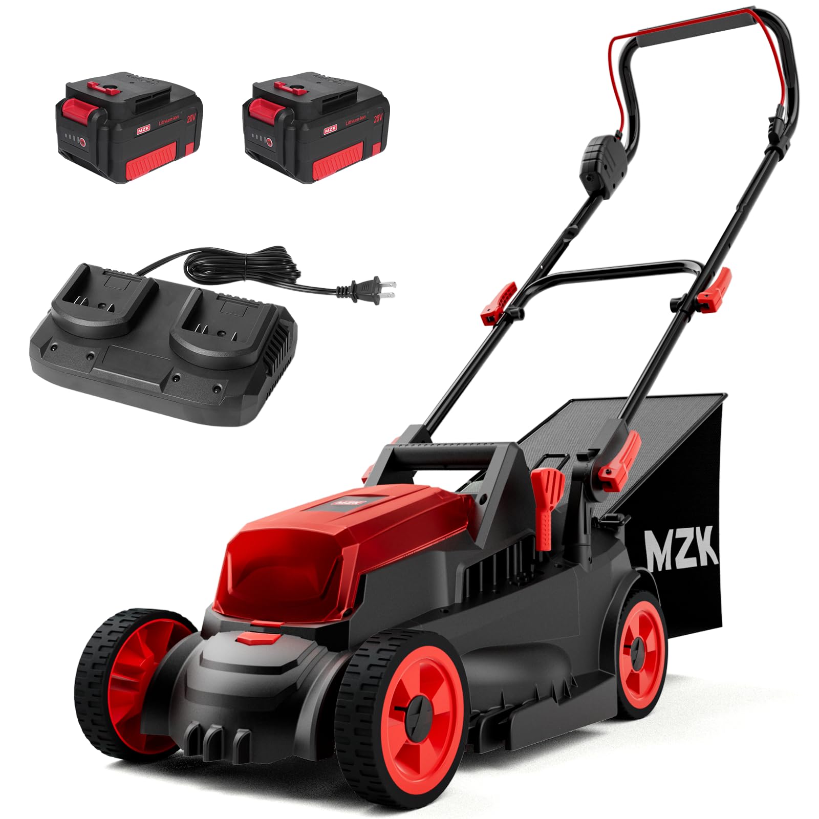 maaa 【M】&【K】 Amazon.com : MZK 40V(2x20V) 13” Cordless Electric Lawn Mower,4